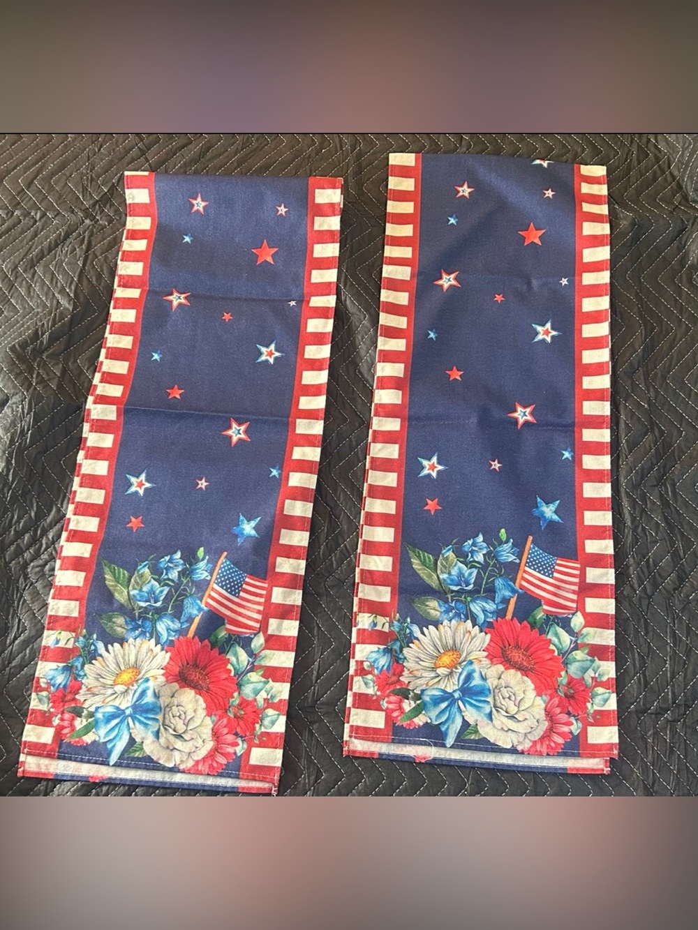 Two 4th of July table runners
